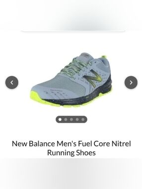 New Balance Nitrel Gray All Terrain Mens Running Shoes Size 8.5 GUC